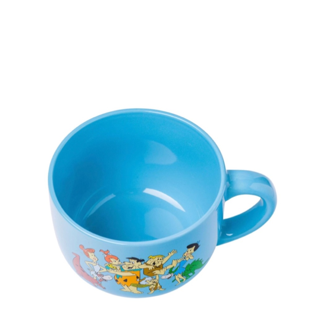 The Flintstones Family Friends Ceramic Soup Mug with Vented Plastic Lid ~ 24 oz - Picture 4 of 8